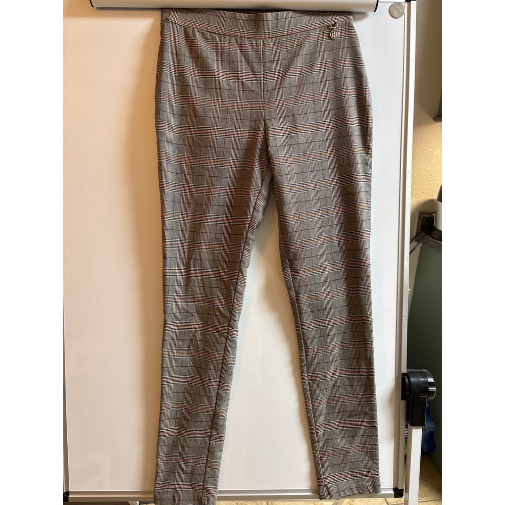 Tommy Hilfiger women's size 8 straight leg gray pants plaid
